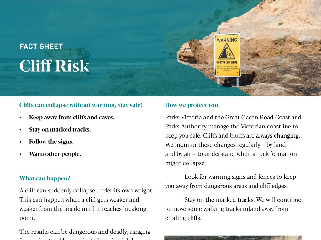 Cliff Risk Fact Sheet - SIMPLIFIED ENGLISH Thumbnail