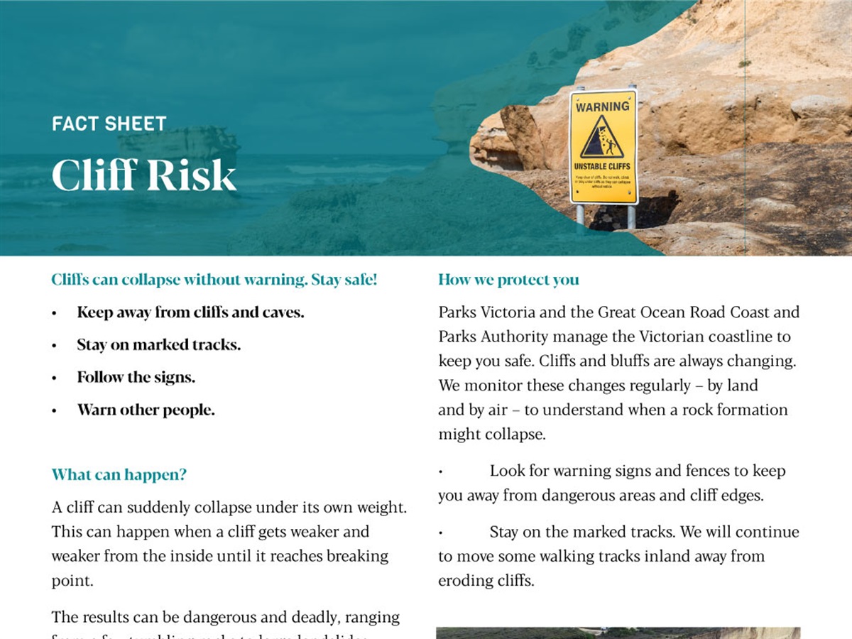 Cliff safety campaign - Fact Sheet Simplified English Great Ocean Road ...