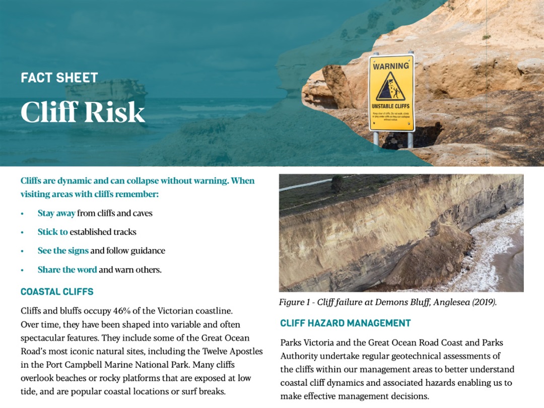 Cliff safety campaign - Fact Sheet English Great Ocean Road Coast and ...