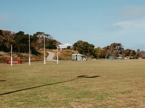 The football oval at Apollo Bay Recreation Reserve