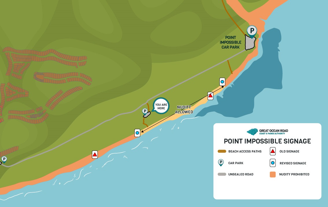 Point Impossible Nude Beach Map - revised Jan 24