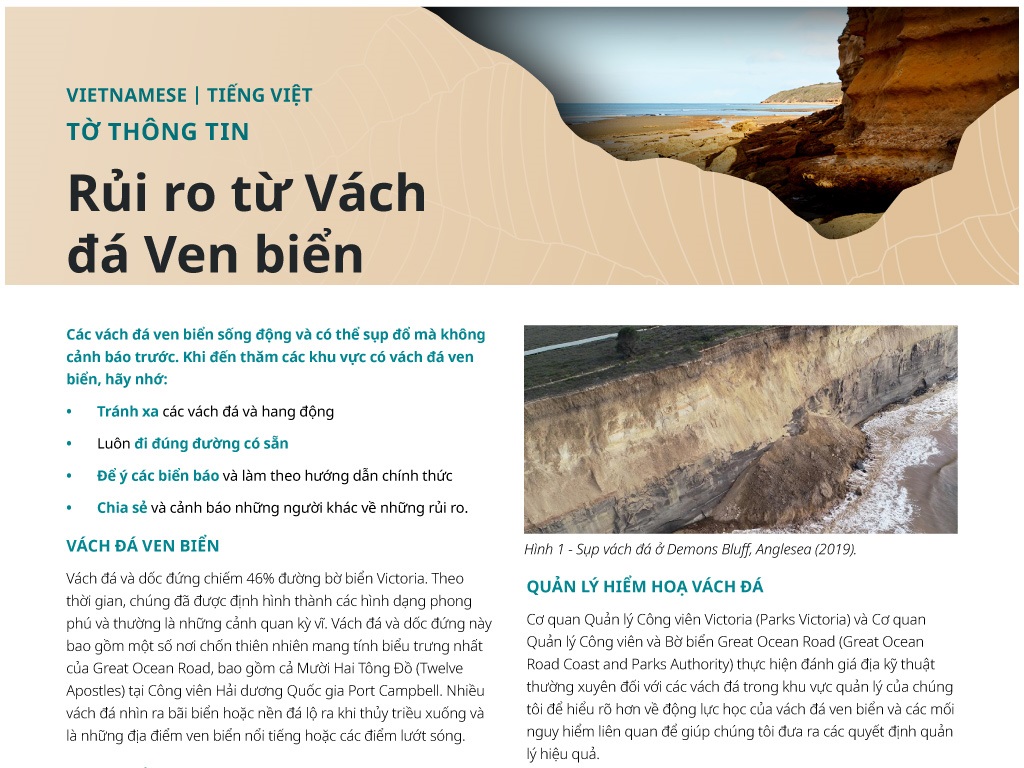 Cliff Risk Fact Sheet - Vietnamese